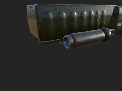 Sci-fi Garbage Truck 3D model