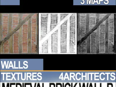 Medieval Brick Wall Material B Texture
