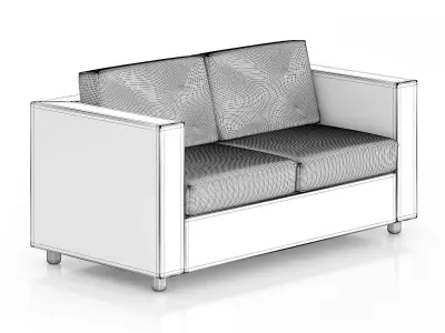 Wicker Sofa 3D model