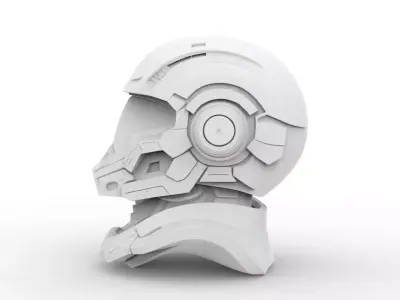 Sci-Fi Helmet 3D Printable 3D print model