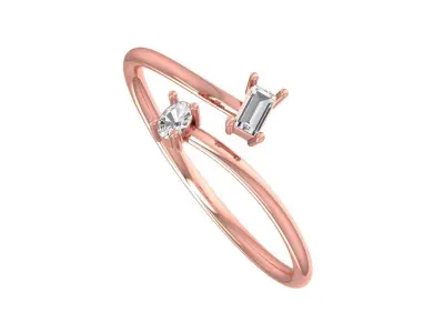 Women Light Weight Band Ring 3D print model 5