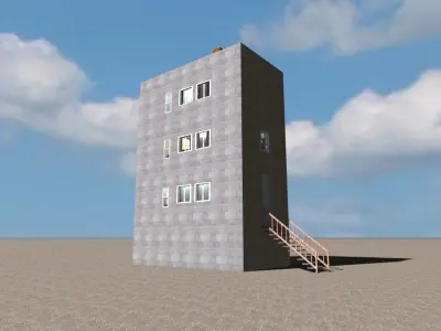 3D Hospital floor plan of apartment Low-poly 3D model