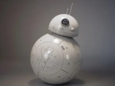 BB-8 robot Starwars PBR high model 3D model