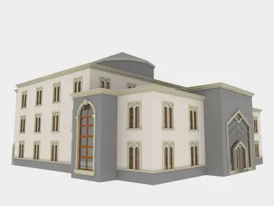 Modern Place Of Worship Low-poly 3D model