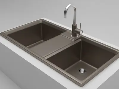 Kitchen Sink 2 Low-poly 3D model