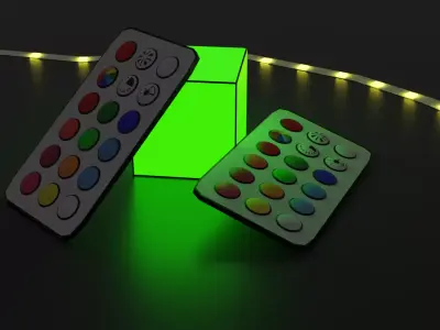 LowPoly LED Remote Control Low-poly 3D model