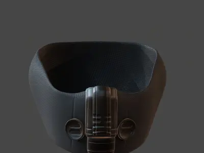 Gas mask helmet 3d model scifi Low-poly  Low-poly 3D model 335