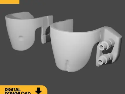 Boba Fett Knee Amour Return Of The Jedi Clean and Battle Damaged 3D print model