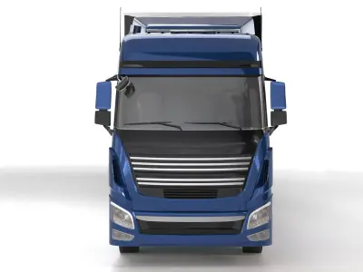 Generic Semi Trailer Truck 01 3D model