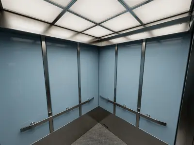 Real-time Elevator Cab Interior 02 Low-poly 3D model
