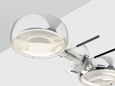 Wall lamp Occhio Sento Parete and mirror  3D model