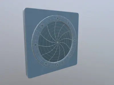 Sci-Fi Air-went Low-poly 3D model