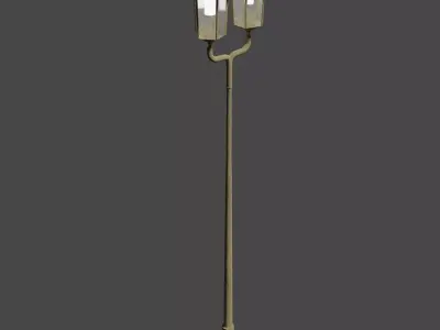Old City Lamp Low-poly 3D model