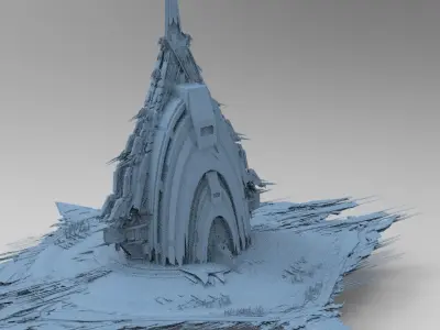 Sci Fi Chrysler BuildingTower  3D model