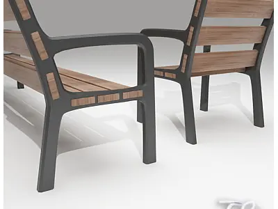 BENCH MONTSENY 3D model