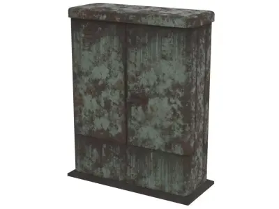 Electrical Enclosure 1 Rusty Lowpoly Low-poly 3D model