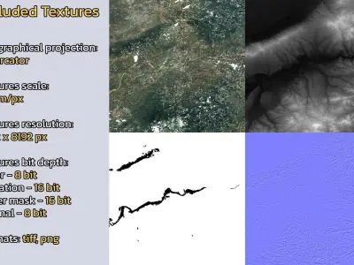 Sanmenxia China City Landscape 3D Model 3D model