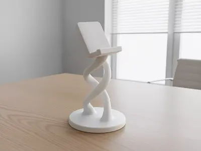 Twisted Phone Holder 3D Printable 3D print model
