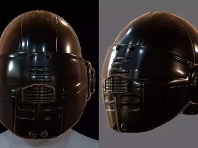 Helmet plastic mask protection Low-poly 3D model Low-poly Low-poly 3D model