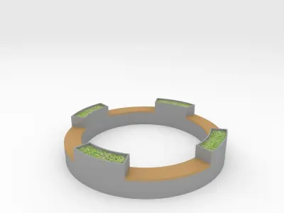 Bench Park 14 3D model