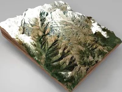 Mountain landscape 3D model
