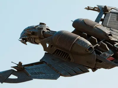 Bird of Prey Slayer Class Starship Original Concept Design 3D model