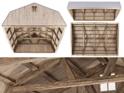 Wooden Ceiling V15  3D model