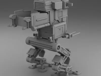 Robo-Tank 3D model robot 3D print model
