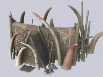 Orc house Low-poly 3D model get