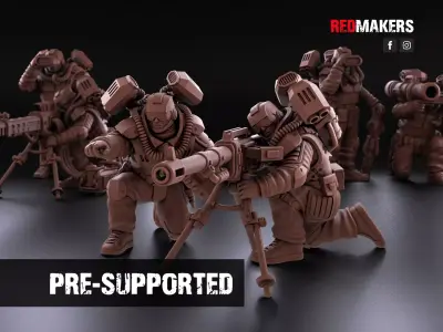 Airborne Division - Heavy Support Squad of the Imperial Force 3D print model