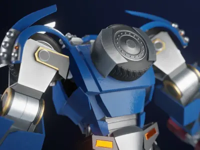 Breakdown  Transformers Prime Character Rig Low-poly 3D model