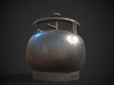 Gas Cylinder Low-poly 3D model
