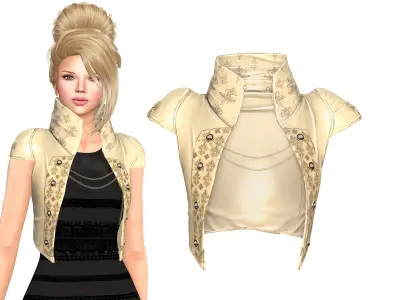 Steampunk Victorian Bolero Jacket Low-poly 3D model
