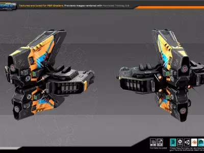 SF Heavy Drone ZR6 Low-poly 3D model