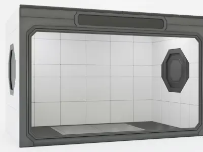 Simulation Room V1 - Clean Environment Low-poly 3D model