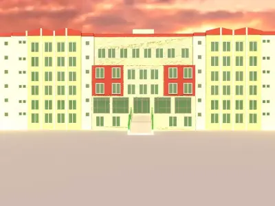 School or any Educational Building 3D Model only Exterior 3D model