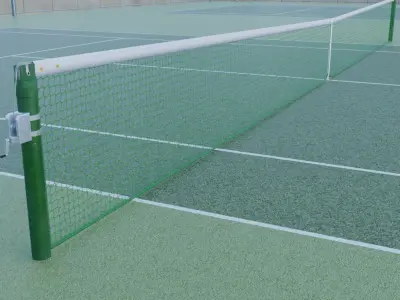 Two tennis courts 3D model
