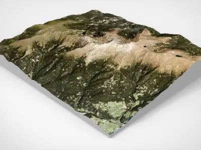 Mountain landscape The Zirbitzkogel Seetal Alps in Austria 3D model