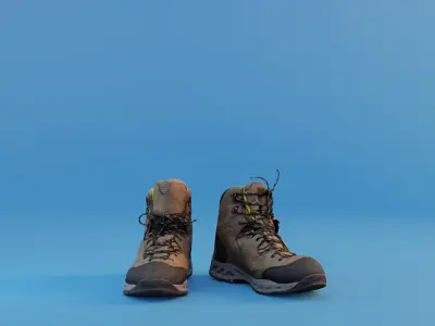 Hiking Boots - Lowpoly Game Asset Low-poly 3D model