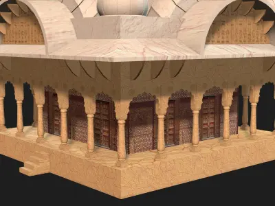 Memorial Mausoleum Kusum Sarovar 3D model