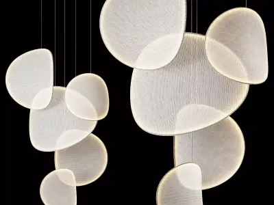 IIII 09 LED fabric pendant lamp 3D model