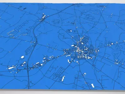 Cityscape Gettysburg Pennsylvania USA 3D model