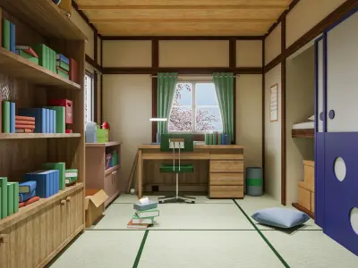 Nobita House 3D model 3D model