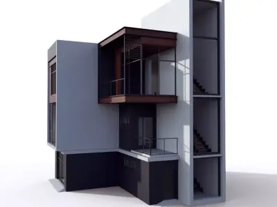 House Modern Villa 02 Low-poly 3D model