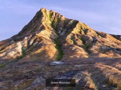Mountains of different climatic zones 3D Model Pack