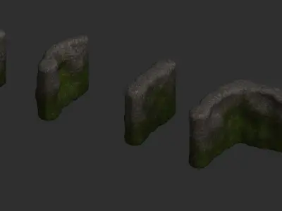 Cave Walls 1 - Moss 1 Low-poly 3D model