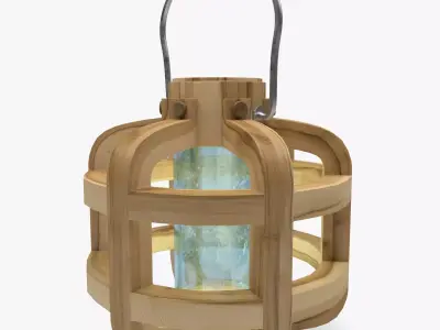 Wooden lamp 3D model