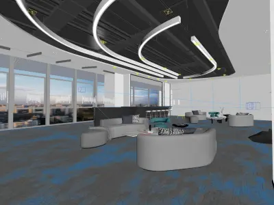 3D model download of modern leisure area 3D model