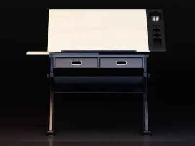 Adjustable Drafting Table 3D model
