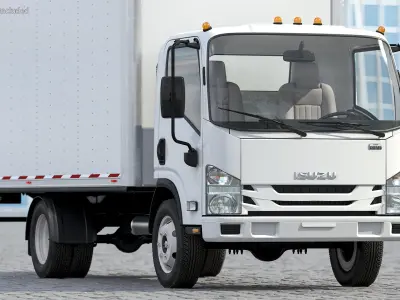  Box Truck Isuzu NPR 2018 Simple Interior 